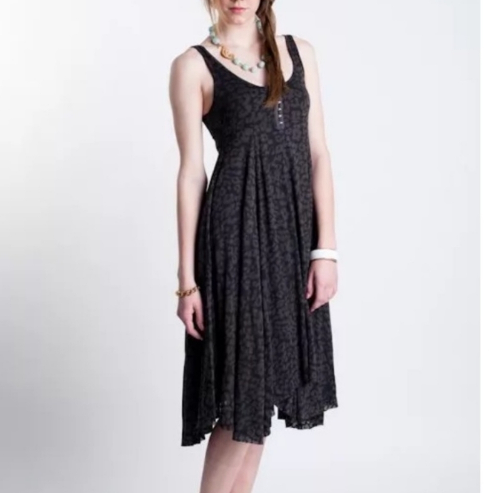 Free People Leopard Jersey Burnout Dress